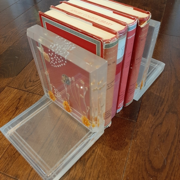 RARE vintage mcm lucite bookends - Picture 3 of 3